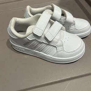 Adidas Kids White Velcro Sneakers